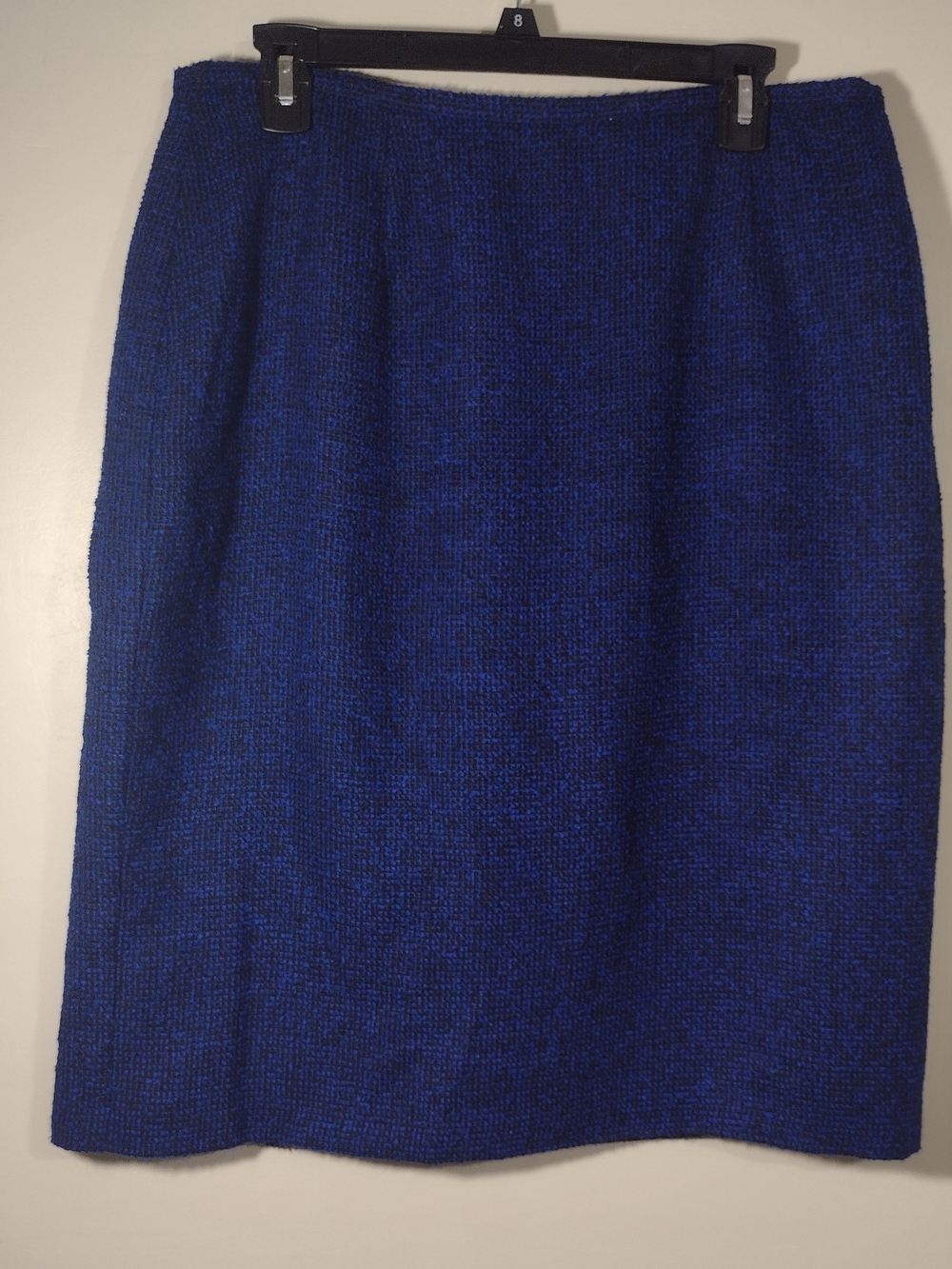 Emma James Royal Blue BouclΓ© Pencil Skirt Size 16
